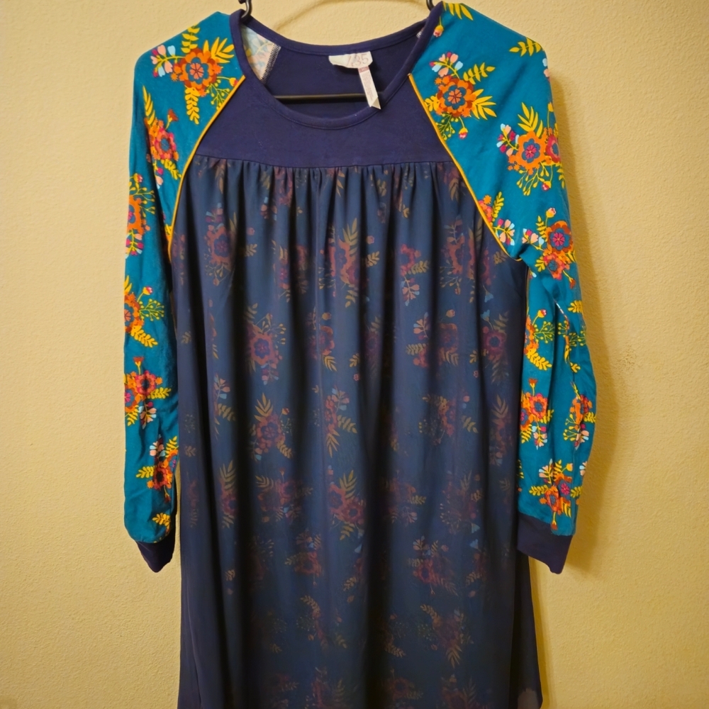 Matilda Jane Blue and Teal Floral Kids Dress